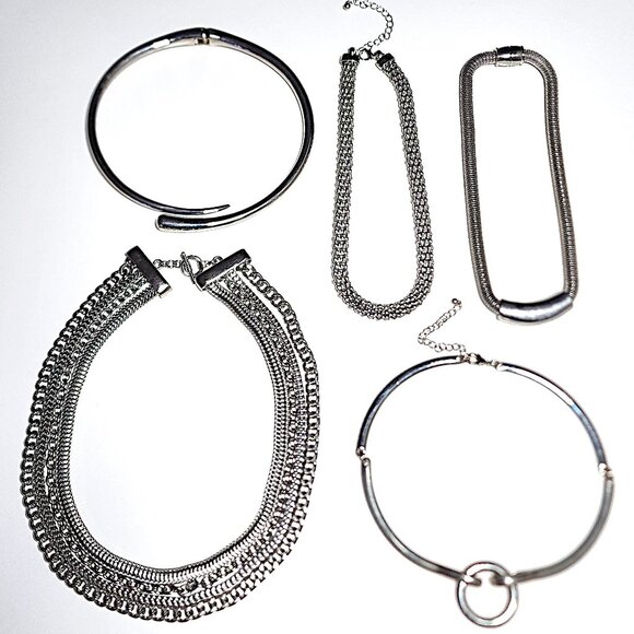 Silver-tone necklace bundle - Picture 1 of 8